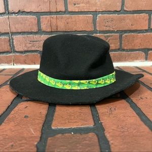 Volcom Black Wool Brim Hat Womens Size Small